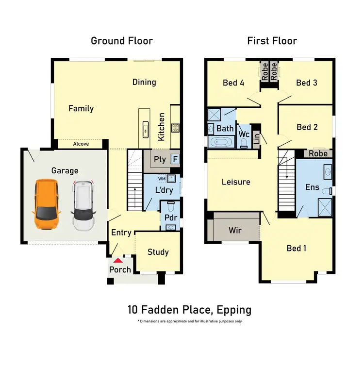 Floorplan of Homely house listing, 10 Fadden Place, Epping VIC 3076