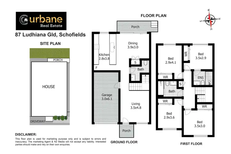 Floorplan of Homely townhouse listing, 87 Ludhiana Glade, Schofields NSW 2762