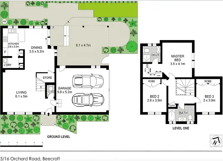 Floorplan of Homely townhouse listing, 5/16-18 Orchard Road, Beecroft NSW 2119