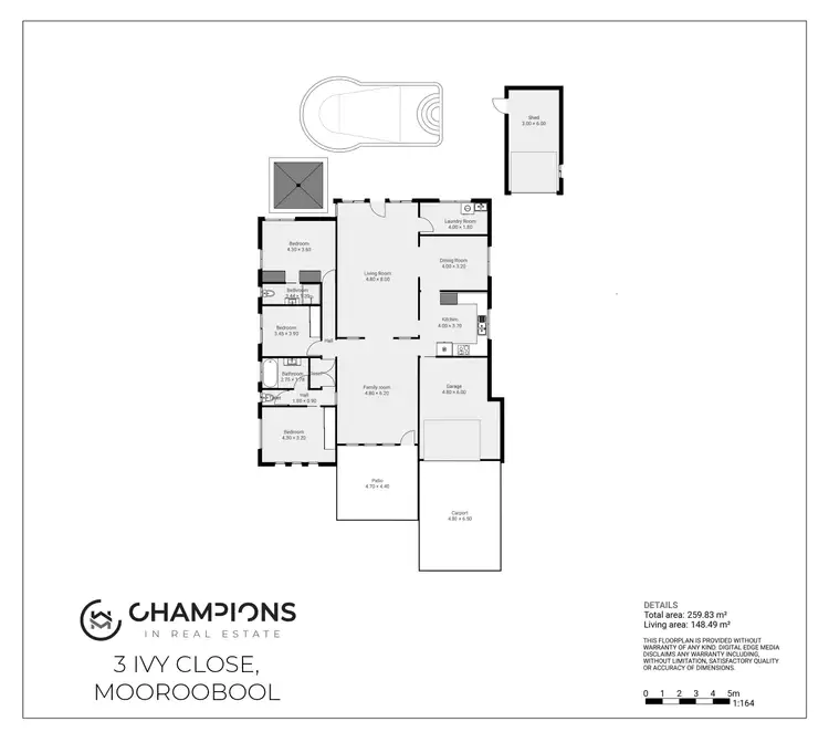 Floorplan of Homely house listing, 3 Ivy Close, Mooroobool QLD 4870