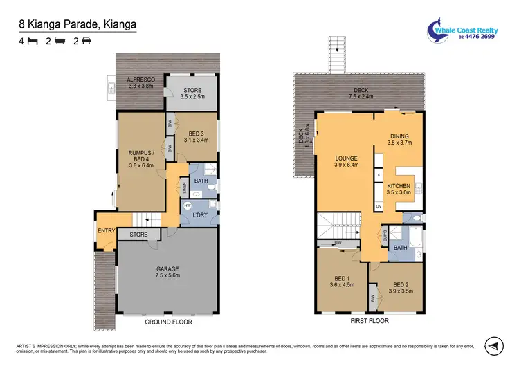 Floorplan of Homely house listing, 8 Kianga Parade, Kianga NSW 2546