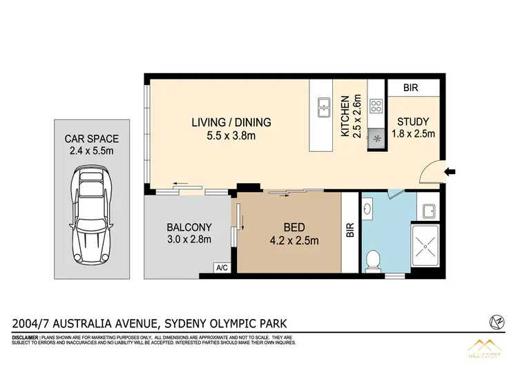 Floorplan of Homely apartment listing, 2004/7 Australia Ave, Sydney Olympic Park NSW 2127