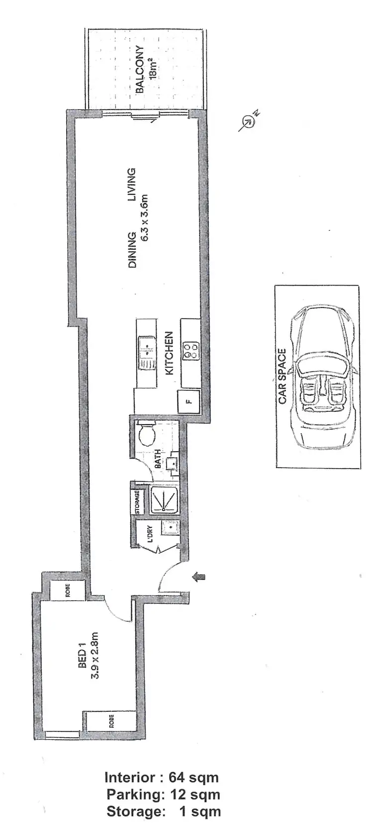 Floorplan of Homely apartment listing, 27/6-8 Drovers Way, Lindfield NSW 2070