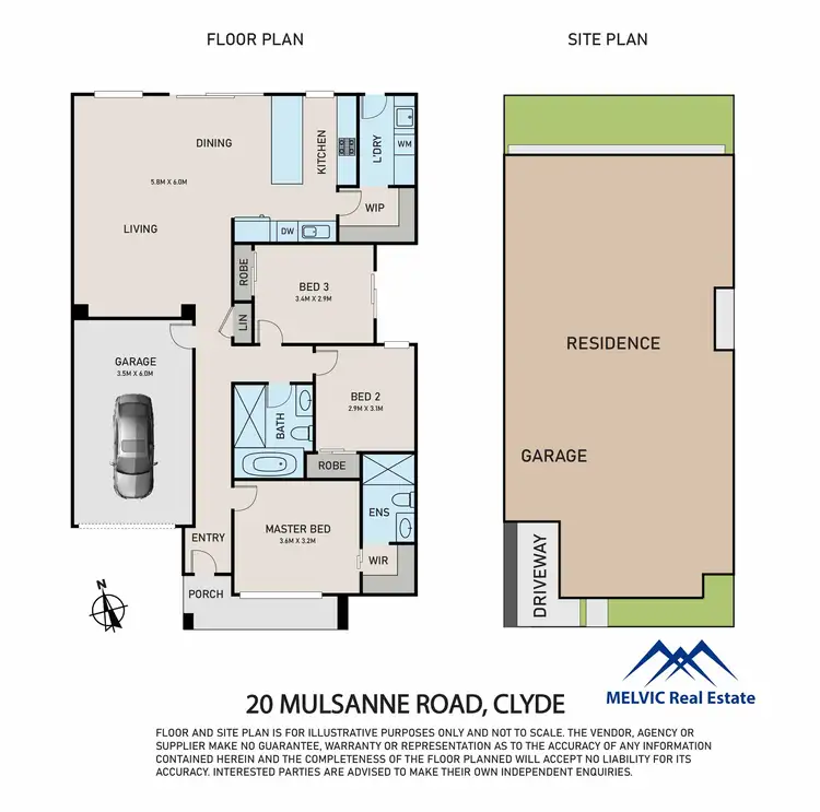 Floorplan of Homely house listing, 20 Mulsanne Road, Clyde VIC 3978