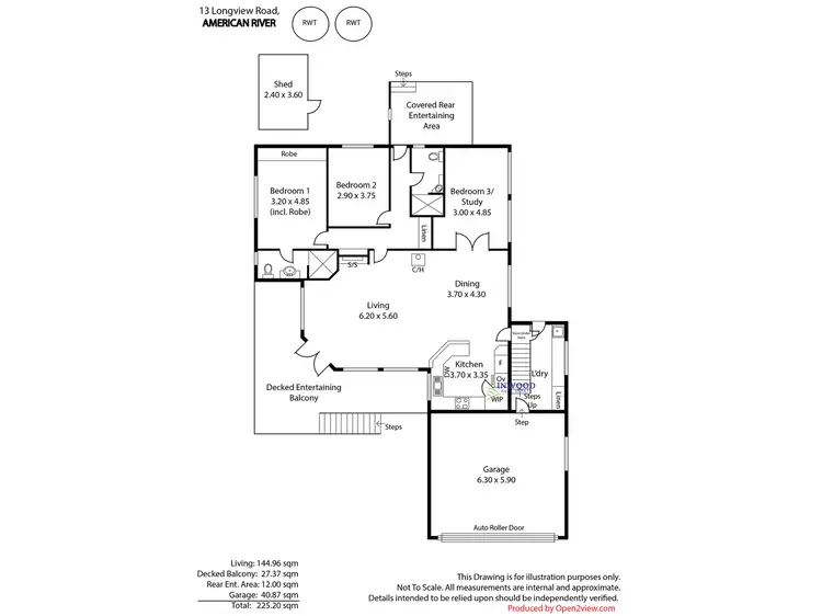 Floorplan of Homely house listing, 13 Longview Road, American River SA 5221