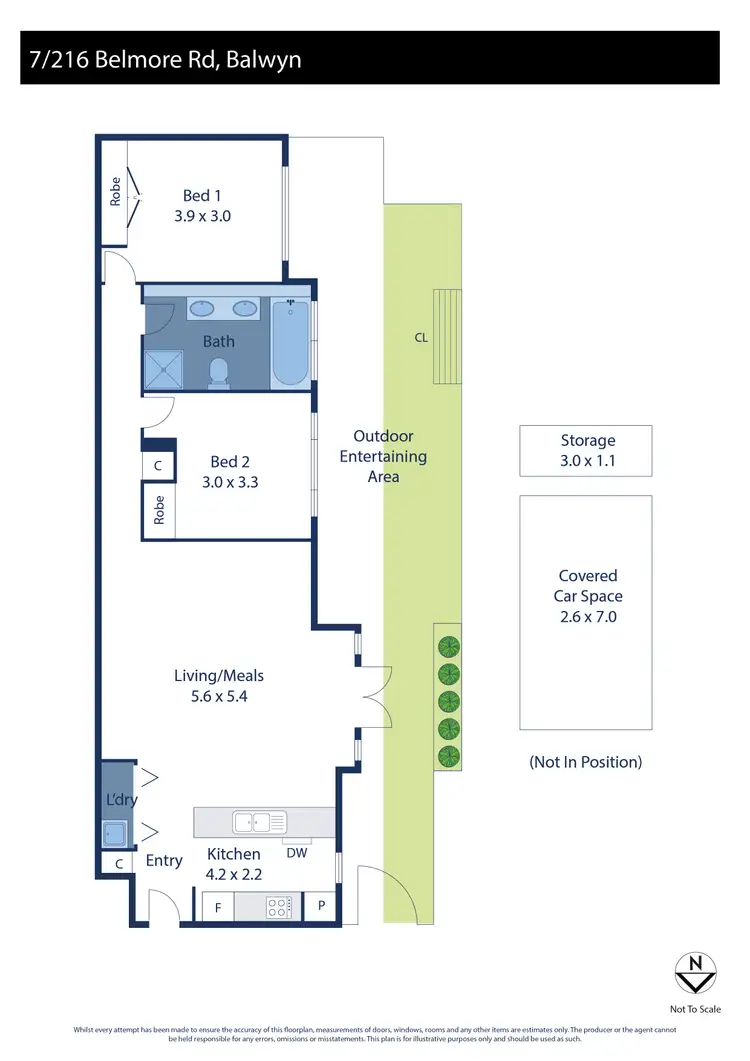 Floorplan of Homely apartment listing, 7/216 Belmore Road, Balwyn VIC 3103