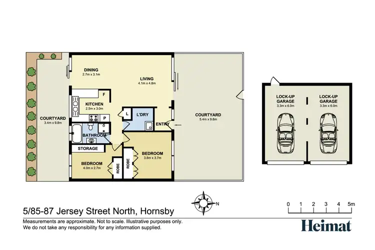 Floorplan of Homely townhouse listing, 5/85 Jersey Street North, Hornsby NSW 2077
