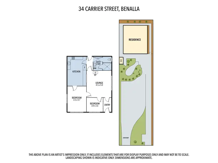 Floorplan of Homely townhouse listing, 34 Carrier Street, Benalla VIC 3672