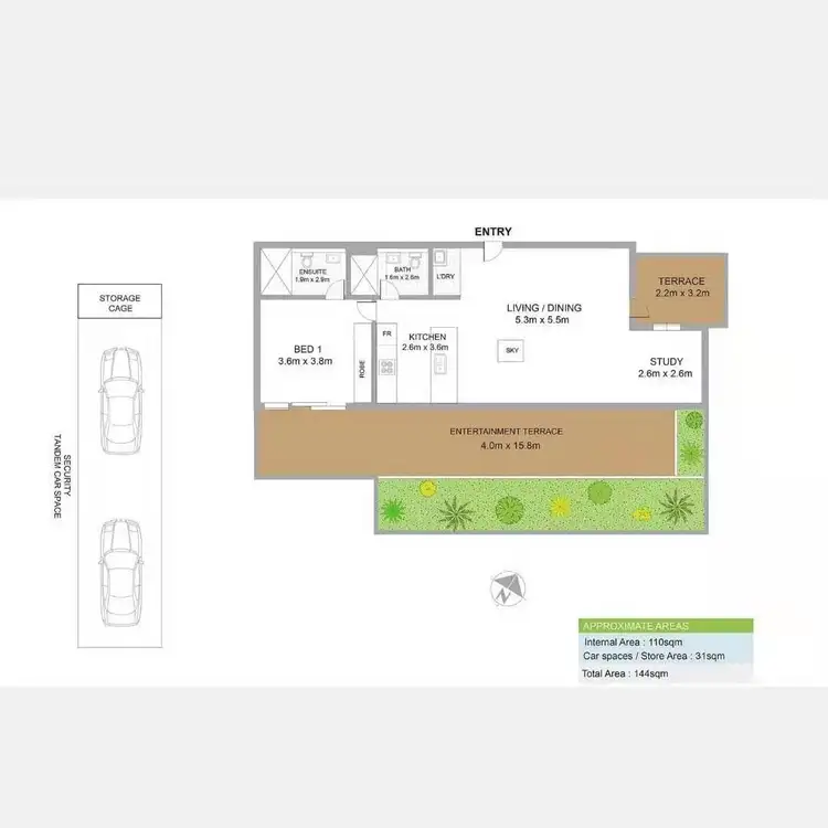 Floorplan of Homely apartment listing, 801/5 Bidjigal Road, Arncliffe NSW 2205