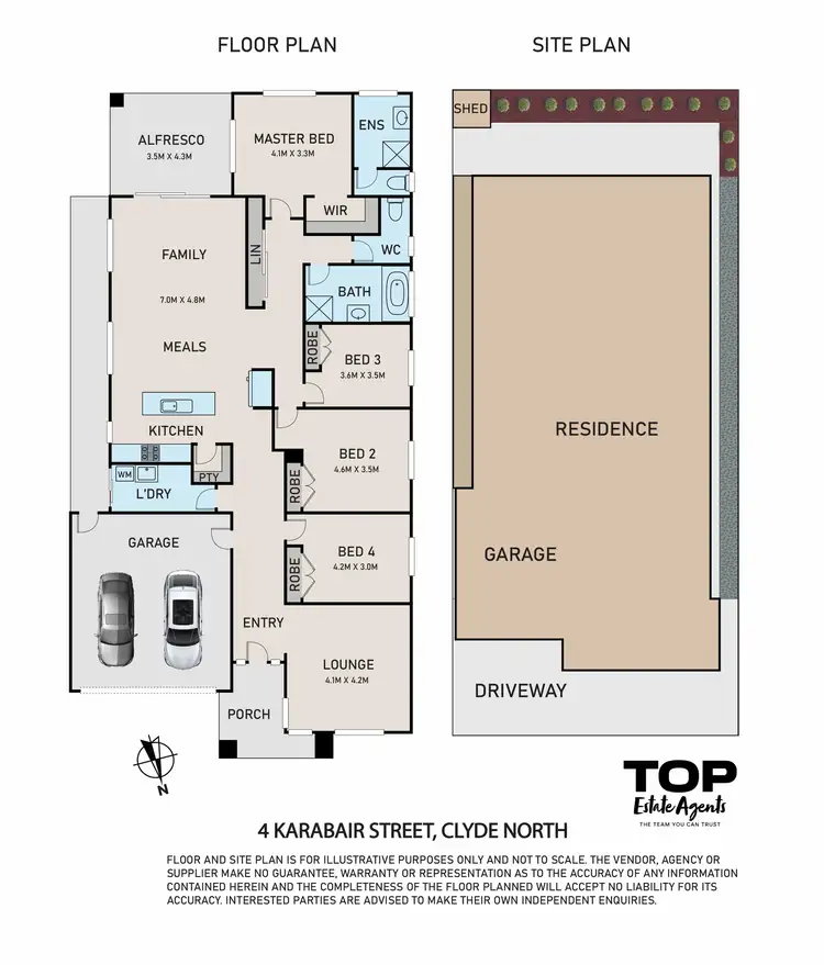 Floorplan of Homely house listing, 4 Karabair Street, Clyde North VIC 3978