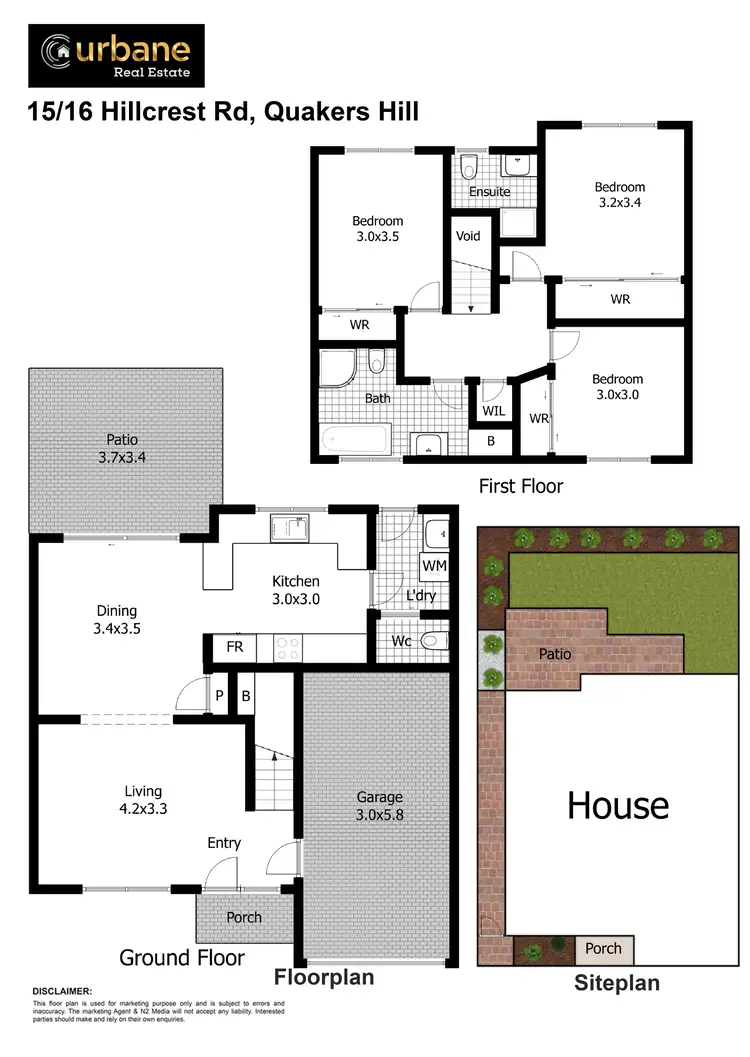 Floorplan of Homely townhouse listing, 15/16 Hillcrest Road, Quakers Hill NSW 2763