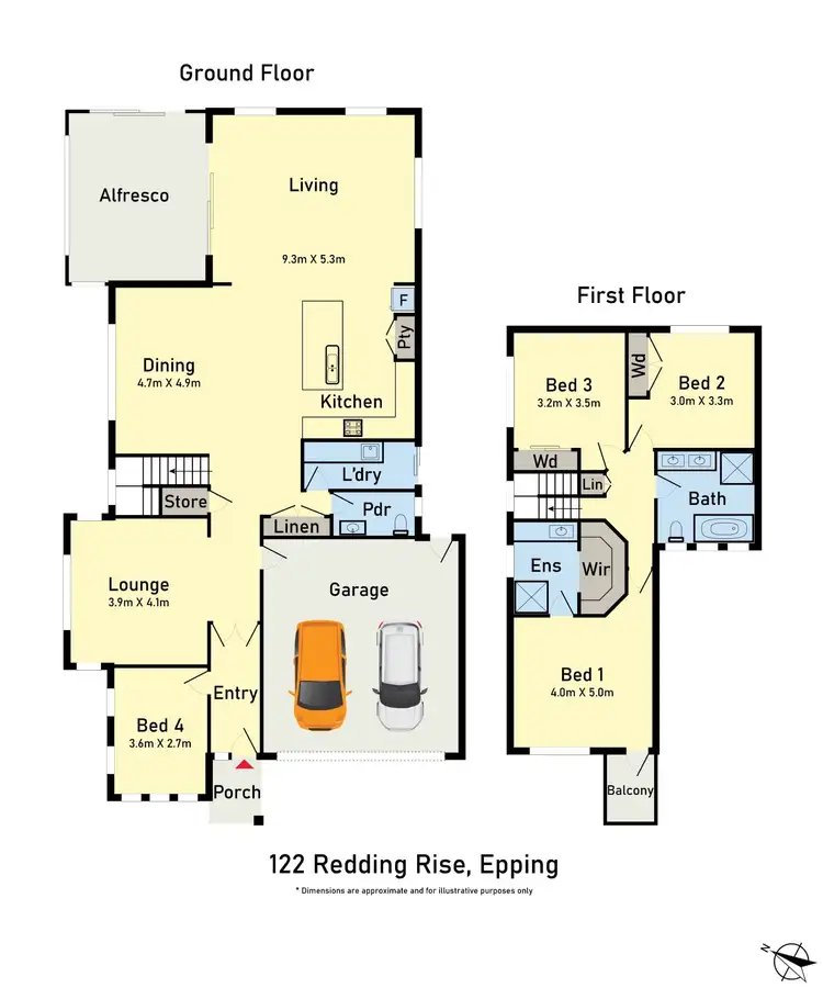Floorplan of Homely house listing, 122 REDDING RISE, Epping VIC 3076
