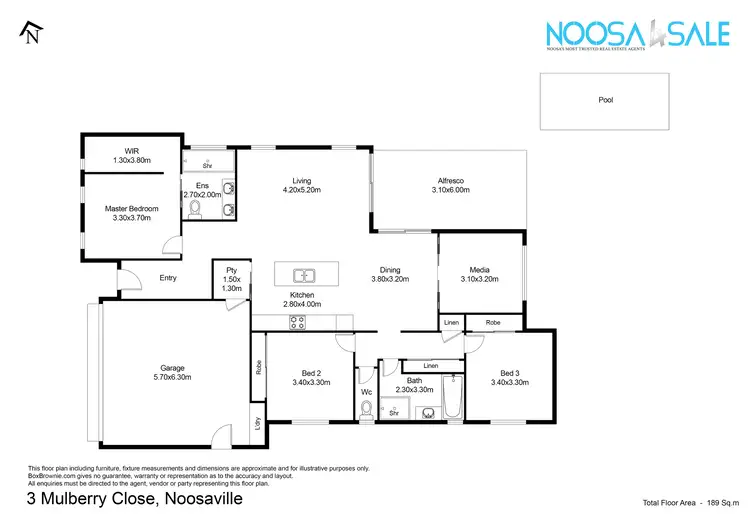 Floorplan of Homely house listing, 3 Mulberry Close, Noosaville QLD 4566