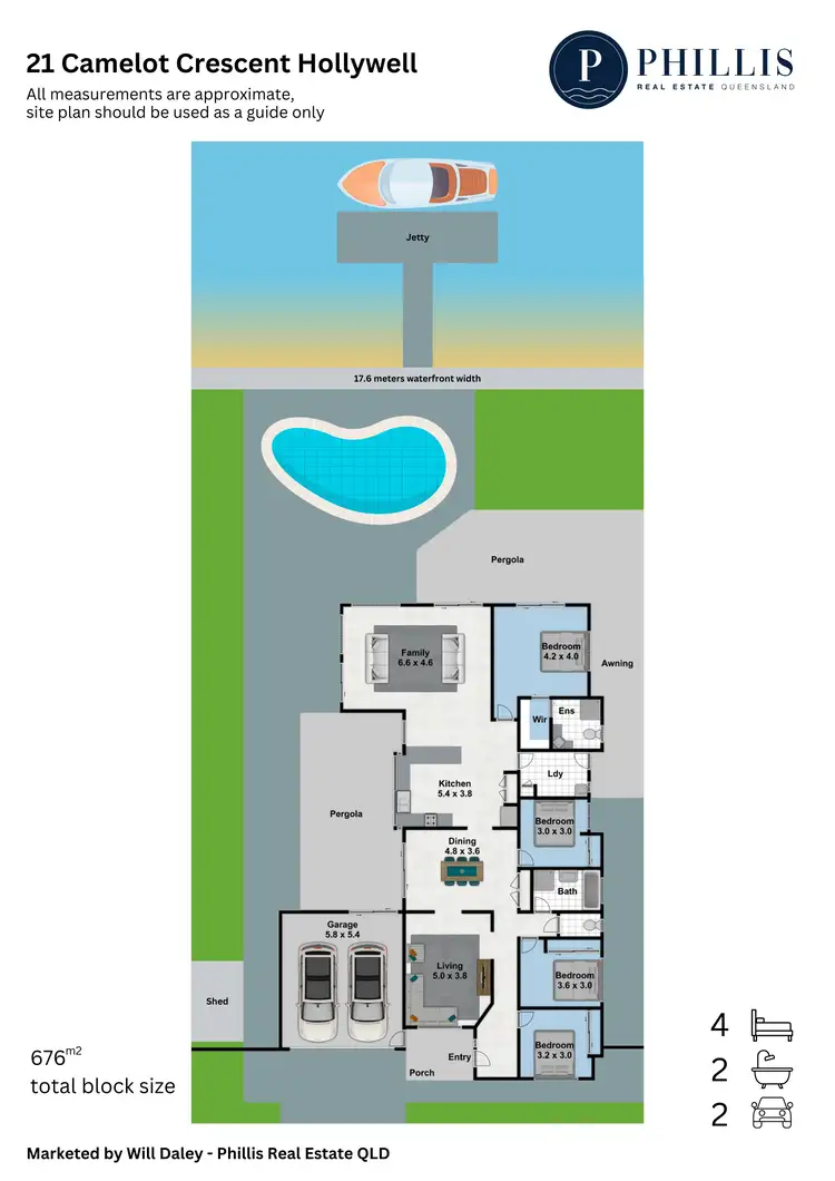 Floorplan of Homely house listing, 21 Camelot Crescent, Hollywell QLD 4216