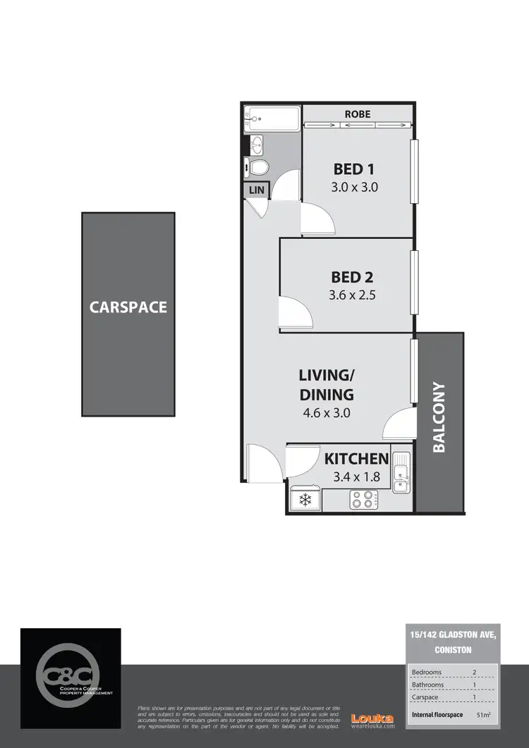 Floorplan of Homely apartment listing, 15/142 Gladstone Avenue, Coniston NSW 2500