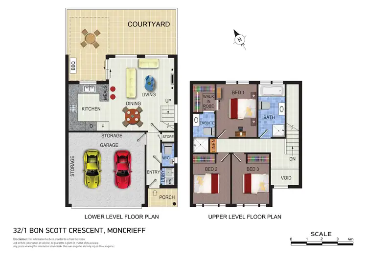 Floorplan of Homely townhouse listing, 32/1 Bon Scott Crescent, Moncrieff ACT 2914