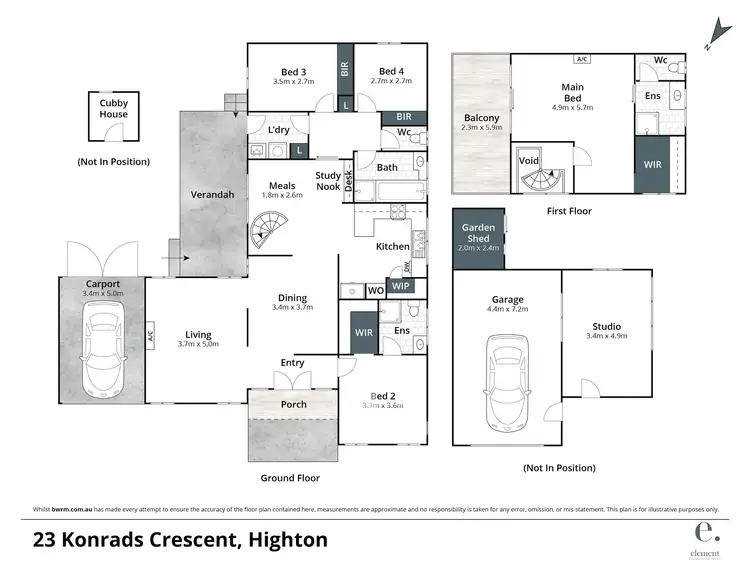 Floorplan of Homely house listing, 23 Konrads Crescent, Highton VIC 3216