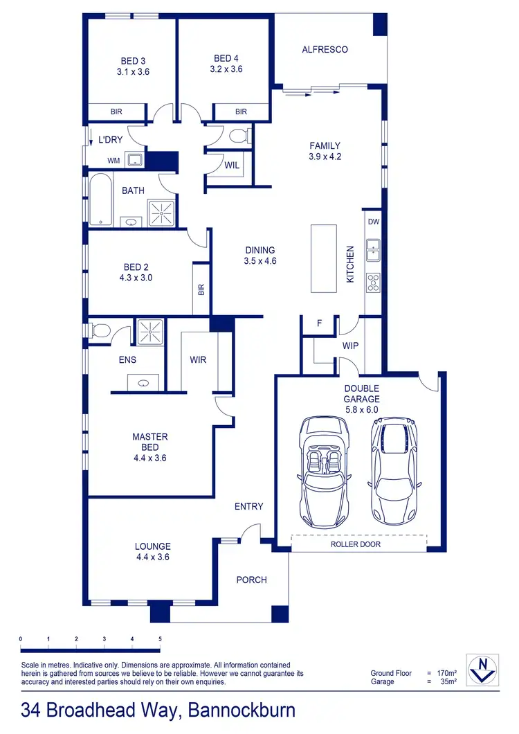 Floorplan of Homely house listing, 34 Broadhead Way, Bannockburn VIC 3331