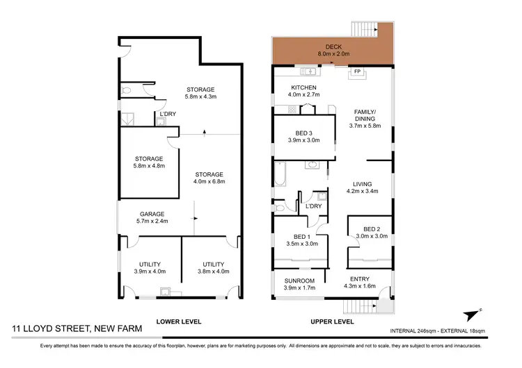 Floorplan of Homely house listing, 11 Lloyd Street, New Farm QLD 4005