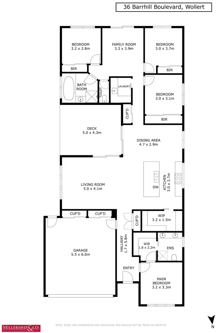 Floorplan of Homely house listing, 36 Barrhill Boulevard, Wollert VIC 3750