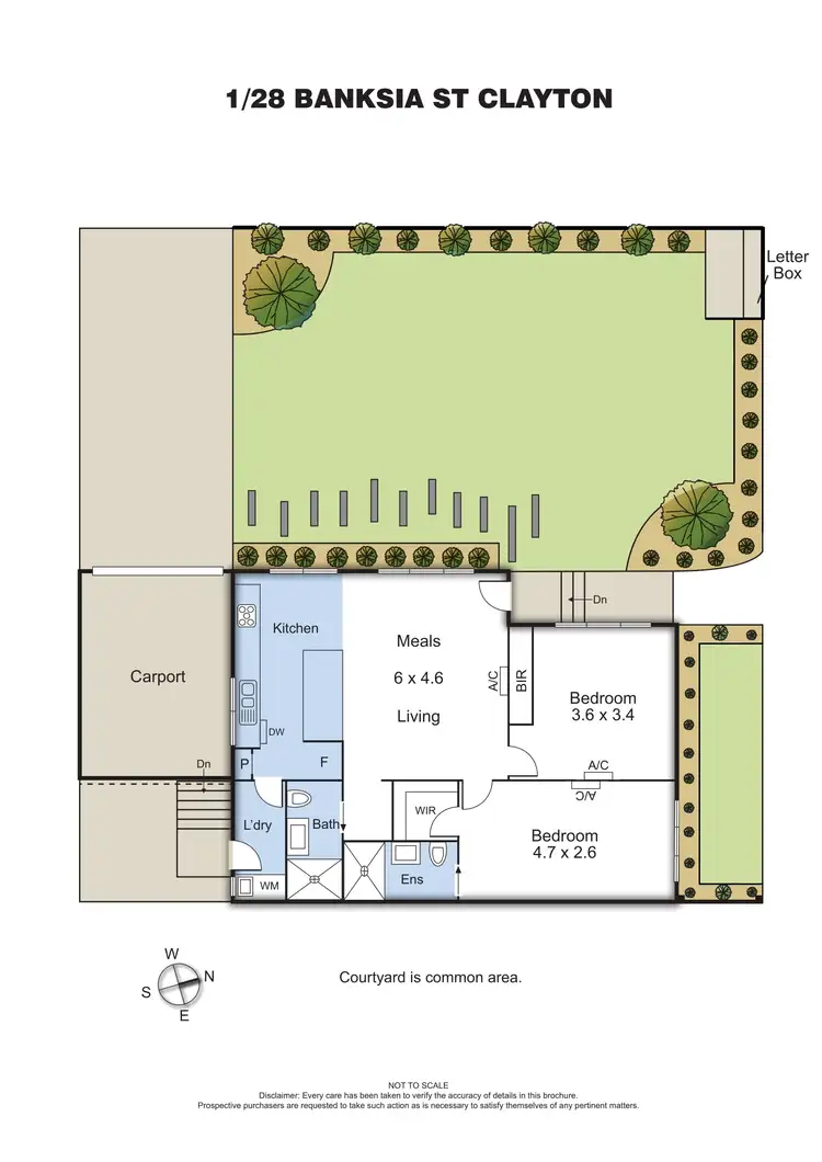 Floorplan of Homely unit listing, 1/28 Banksia Street, Clayton VIC 3168