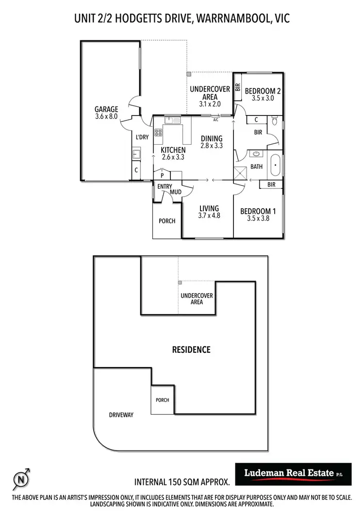 Floorplan of Homely unit listing, 2/2 Hodgetts Drive, Warrnambool VIC 3280
