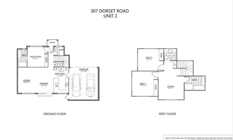 Floorplan of Homely townhouse listing, 2/307 Dorset Road, Croydon VIC 3136