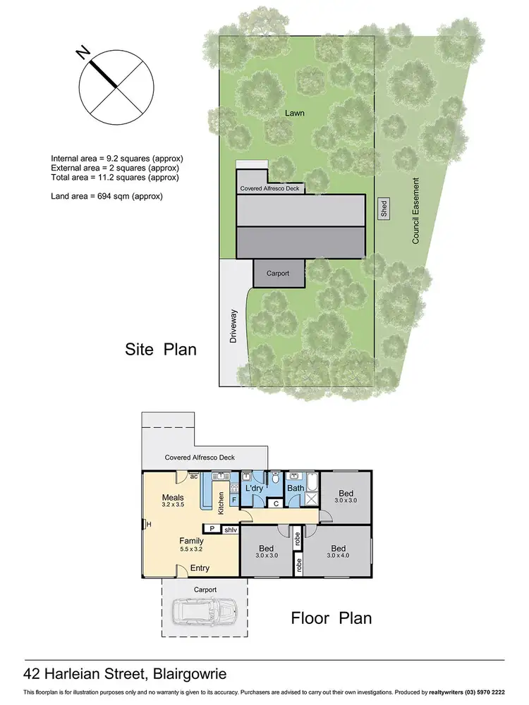 Floorplan of Homely house listing, 42 Harleian Street, Blairgowrie VIC 3942