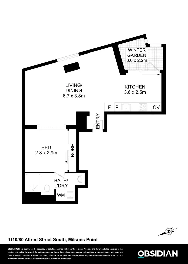 Floorplan of Homely apartment listing, 1110/80 Alfred Street, Milsons Point NSW 2061