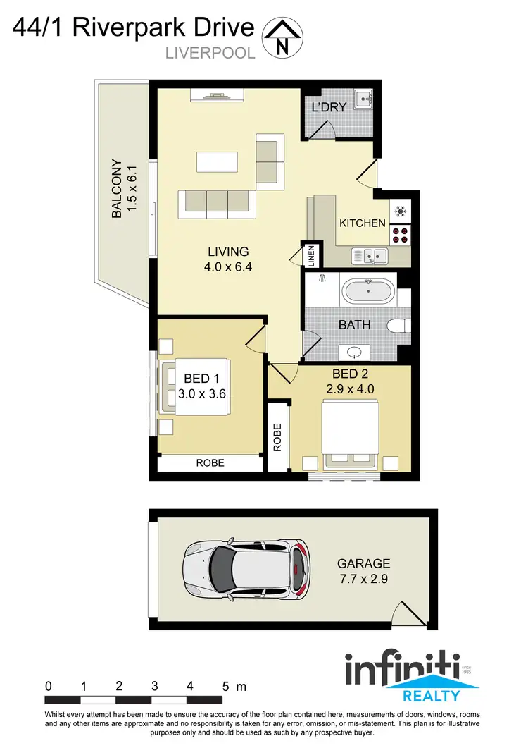 Floorplan of Homely apartment listing, 44/1 Riverpark Drive, Liverpool NSW 2170