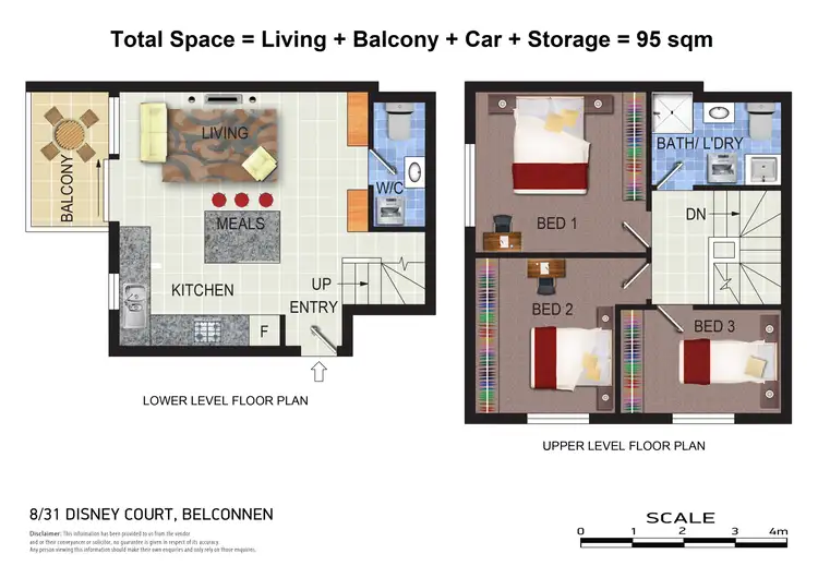 Floorplan of Homely apartment listing, 8/31 Disney Court, Belconnen ACT 2617