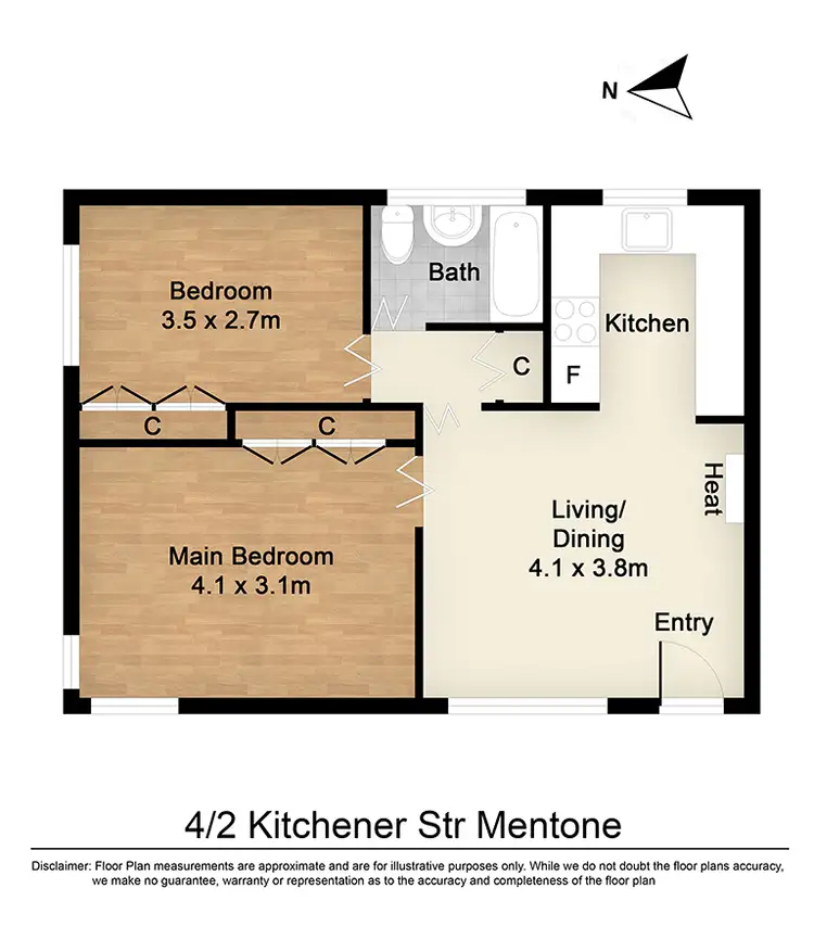 Floorplan of Homely apartment listing, 4/2 Kitchener Street, Mentone VIC 3194