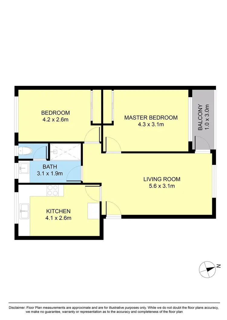Floorplan of Homely unit listing, 2/79 Warwick Road, Sunshine North VIC 3020