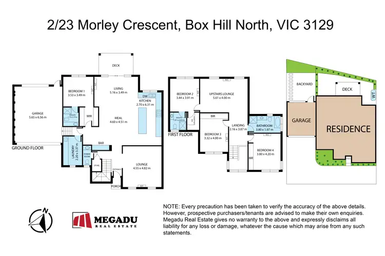 Floorplan of Homely townhouse listing, 2/23 Morley Crescent, Box Hill North VIC 3129