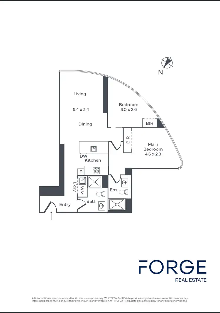 Floorplan of Homely apartment listing, 3406E/18 Hoff Boulevard, Southbank VIC 3006