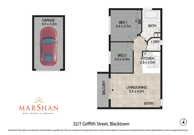 Floorplan of Homely apartment listing, 32/7 Griffiths Street, Blacktown NSW 2148