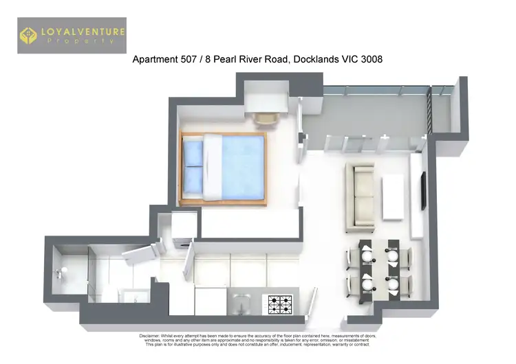 Floorplan of Homely apartment listing, 507/8 Pearl River Rd, Docklands VIC 3008