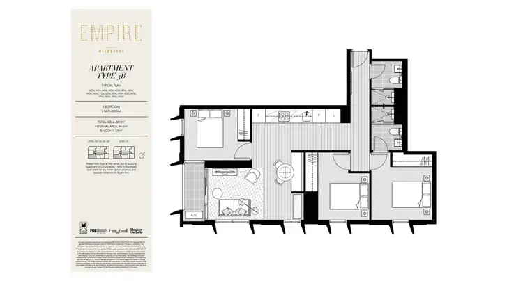 Floorplan of Homely apartment listing, 5706/81 A'Beckett St, Melbourne VIC 3000