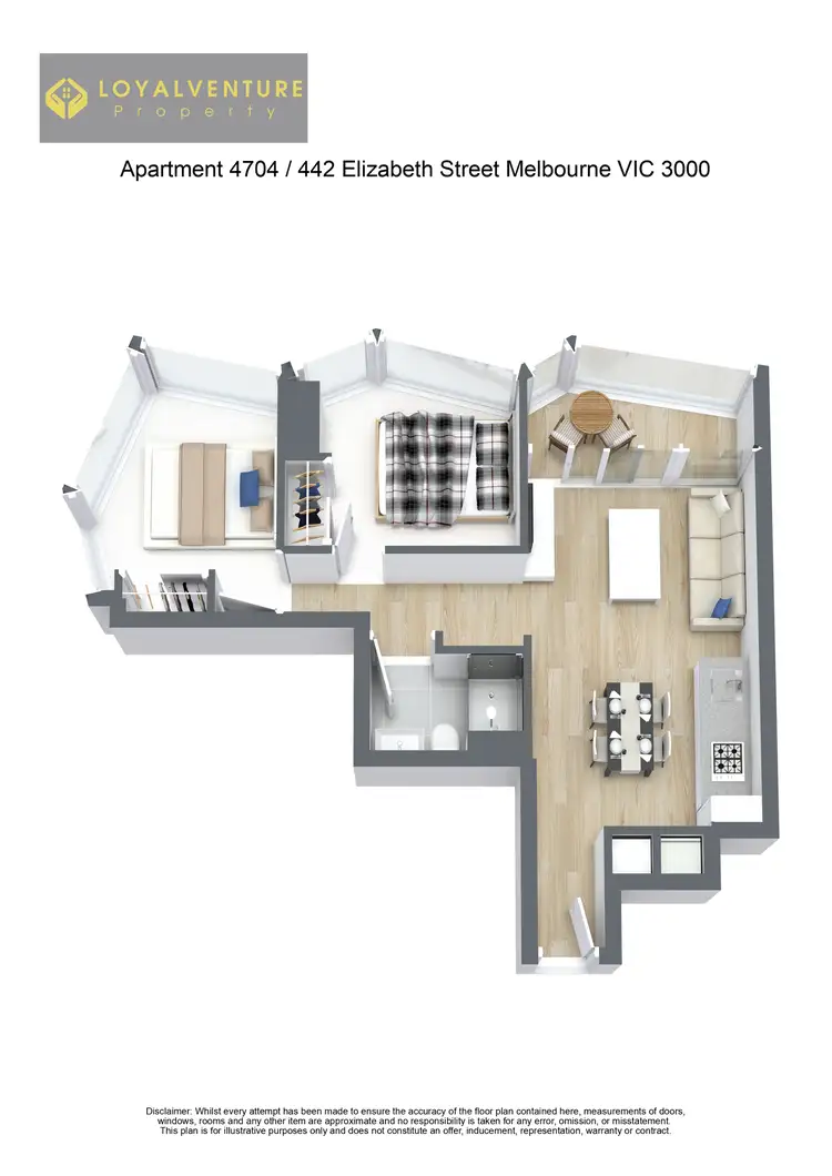Floorplan of Homely apartment listing, 4704/442 Elizabeth St, Melbourne VIC 3000
