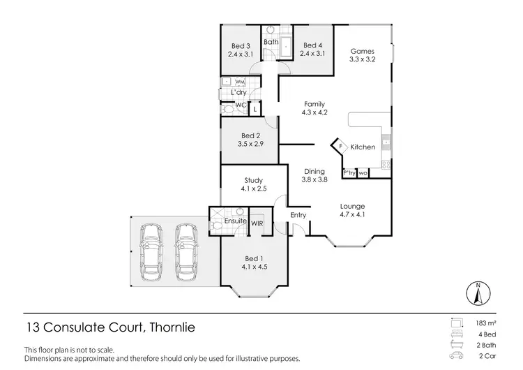 Floorplan of Homely house listing, 13 Consulate Court, Thornlie WA 6108