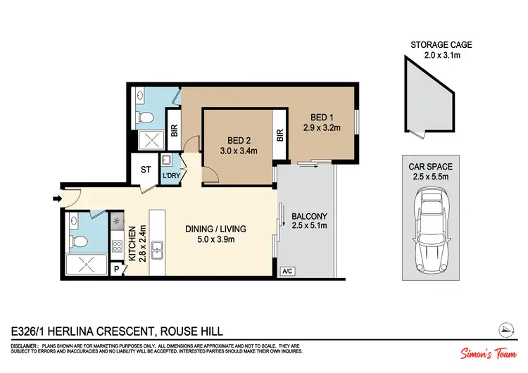 Floorplan of Homely apartment listing, E326/1 Herlina Crescent, Rouse Hill NSW 2155