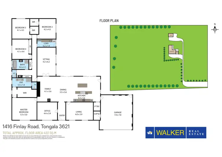 Floorplan of Homely rural property listing, 1416 Finlay Road, Tongala VIC 3621