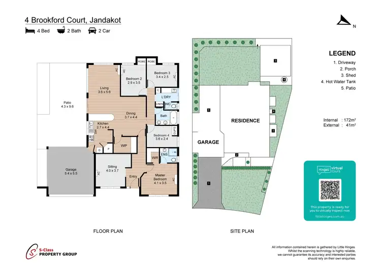 Floorplan of Homely house listing, 4 Brookford Court, Jandakot WA 6164