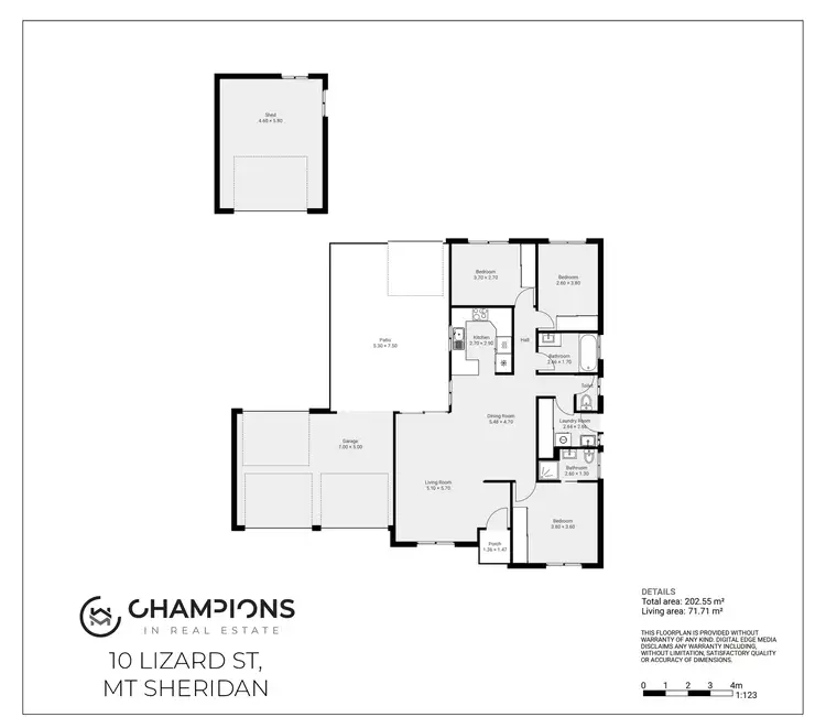 Floorplan of Homely house listing, 10 Lizard Street, Mount Sheridan QLD 4868