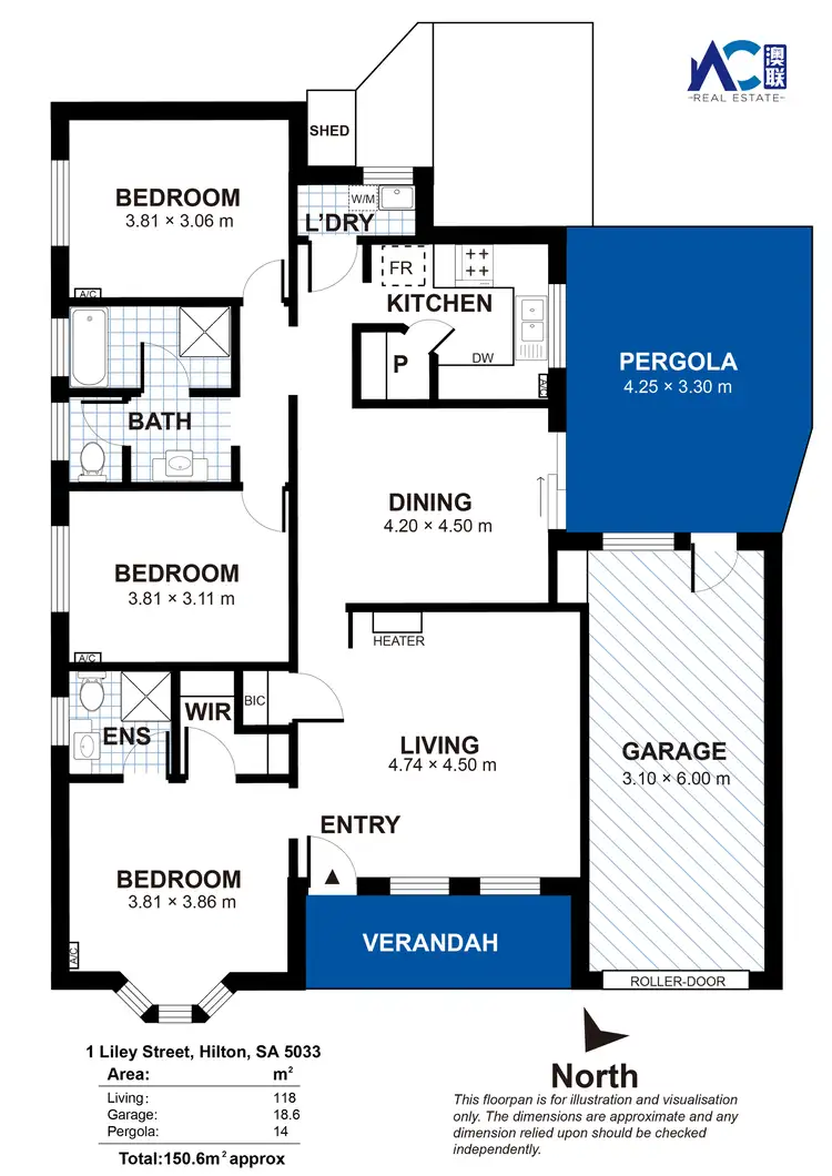 Floorplan of Homely house listing, 1 Liley Street, Hilton SA 5033