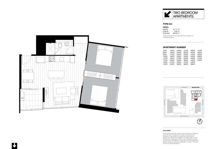 Floorplan of Homely apartment listing, 1902/33 Rose Lane, Melbourne VIC 3000