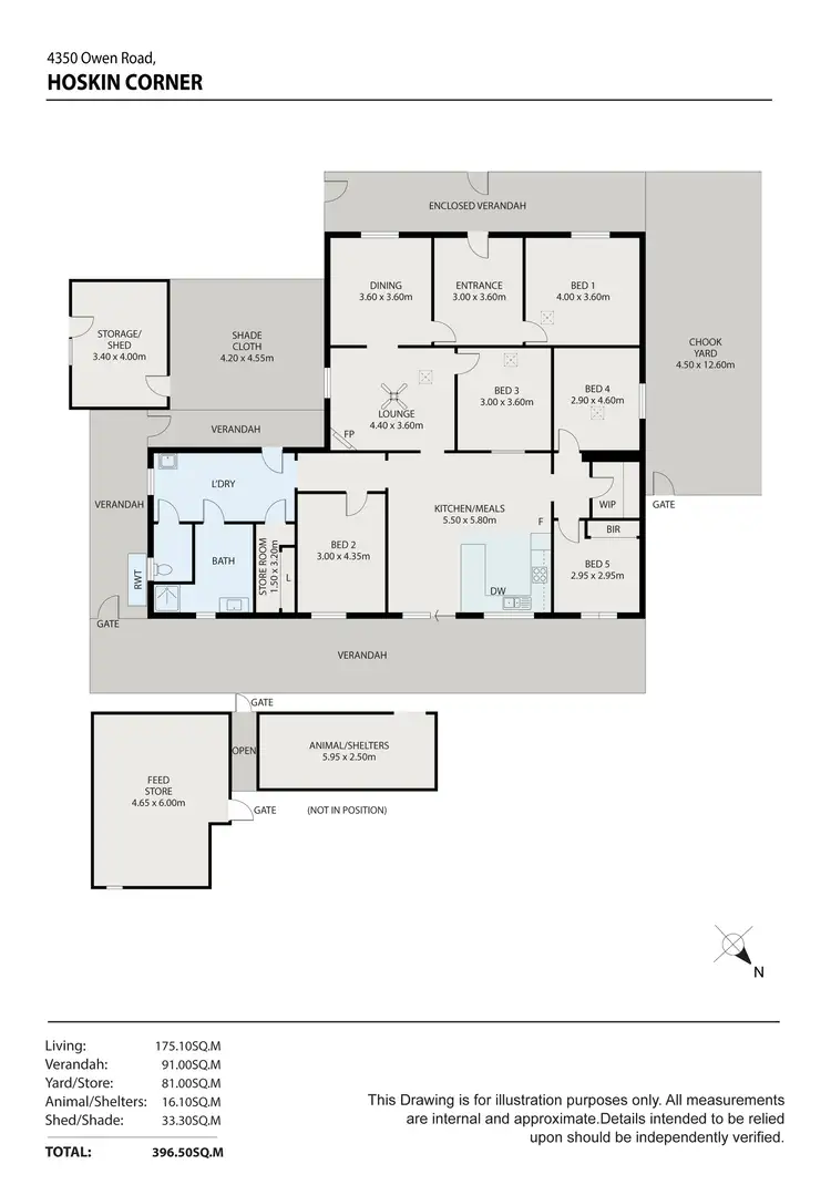 Floorplan of Homely house listing, 4350 Owen Road, Hoskin Corner SA 5461