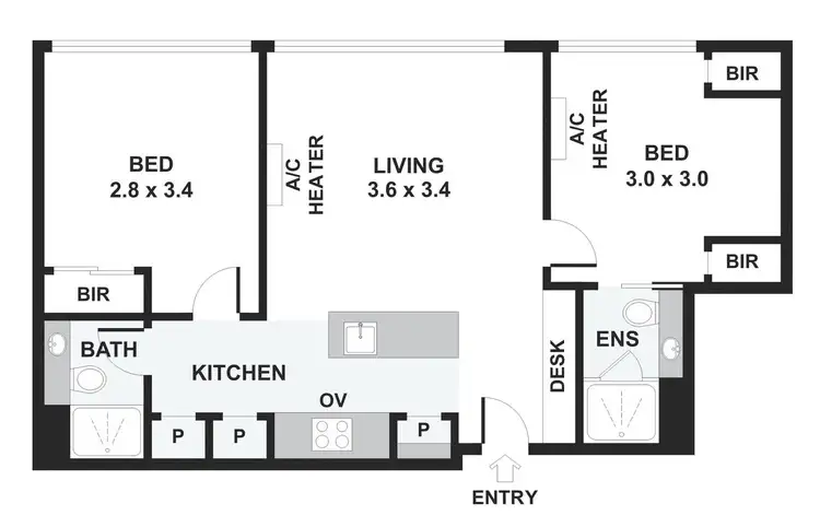 Floorplan of Homely apartment listing, 2006/462 Elizabeth Street, Melbourne VIC 3000