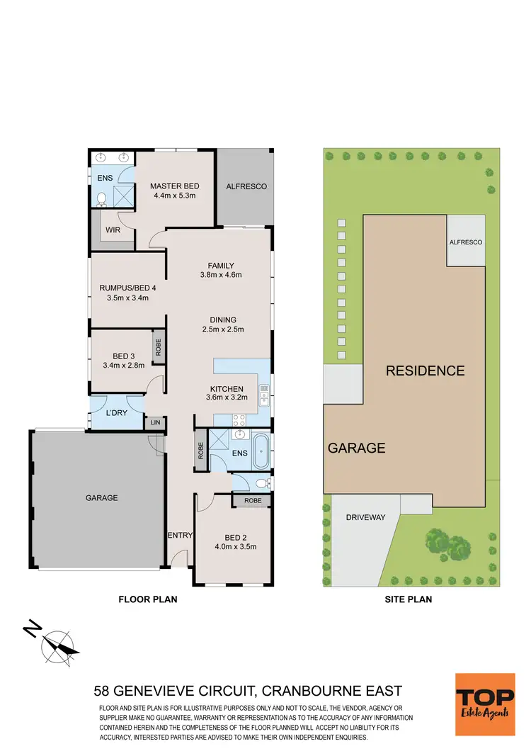 Floorplan of Homely house listing, 58 Genevieve Circuit, Cranbourne East VIC 3977