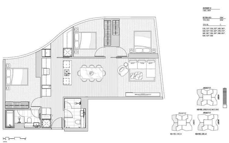 Floorplan of Homely apartment listing, 5707/119 A'Beckett Street, Melbourne VIC 3000